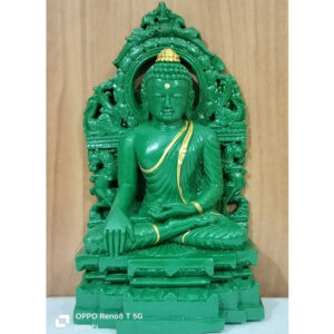 Premium Buddha Idol Feng Shui Item for Home and Living Room Gift Festive Decor, Mandir Temple Pooja Room(Green)