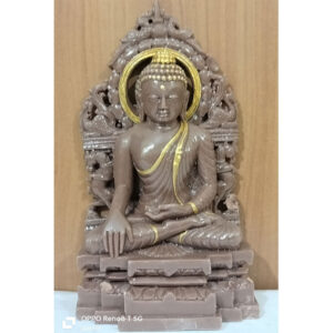 Premium Buddha Idol Feng Shui Item for Home and Living Room Gift Festive Decor, Mandir Temple Pooja Room(Brown)