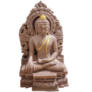 Premium Buddha Figurine Feng Shui Item for Home and Living Room Gift Festive Decor, Mandir Temple Pooja Room(Brown)