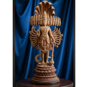 Large 2Ft Lord Vishnu Viratroop Statue Marble Dust BROWN Spiritual Vastu Decor