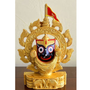 Lord Sri Jagannath Nilachakra Design Marble Murti Puri Odisha Puja Decor Statue